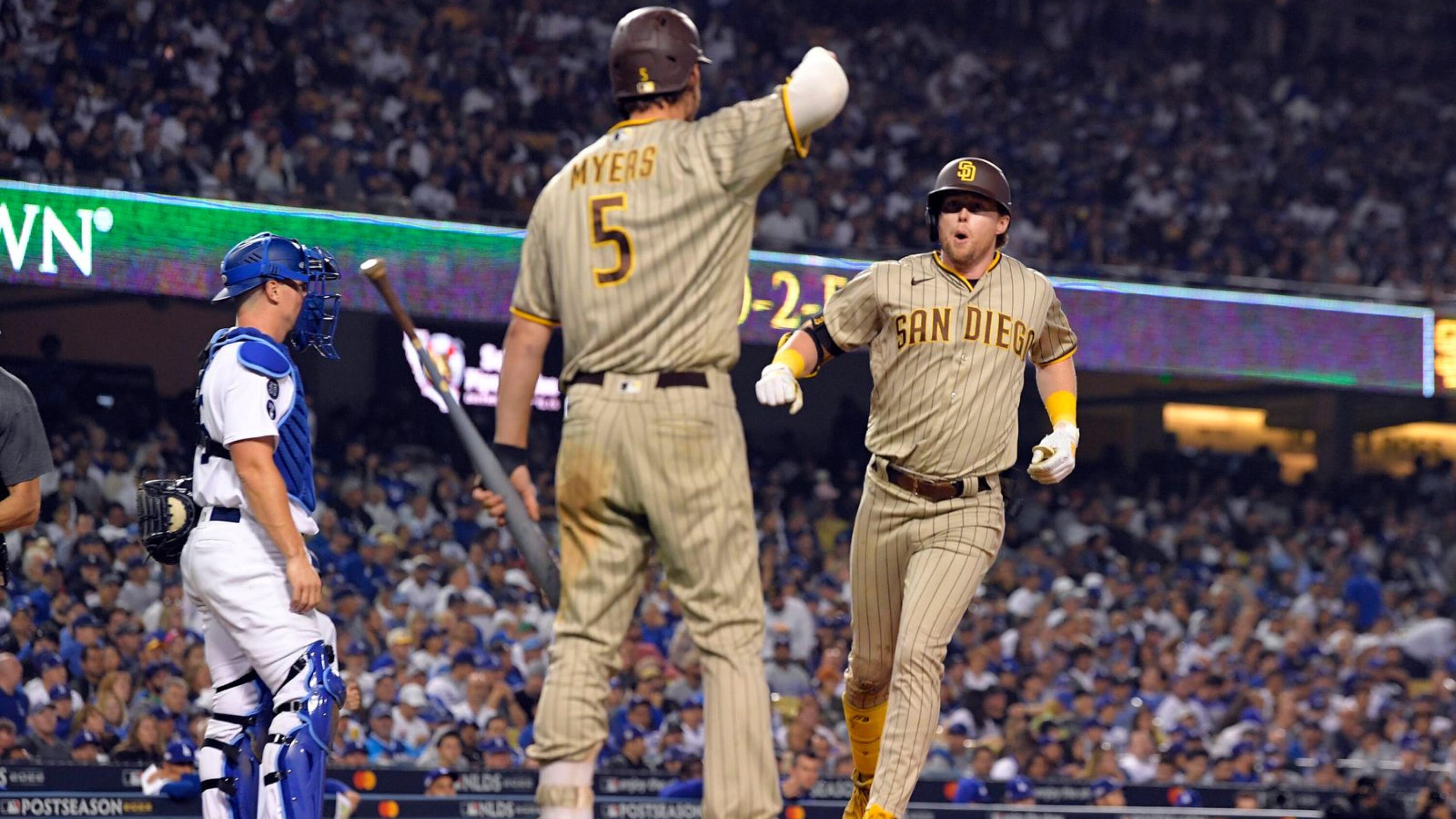Padres rally to beat Dodgers and return home all even in NLDS