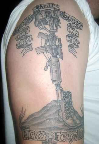 fallen soldier tattoo flag
