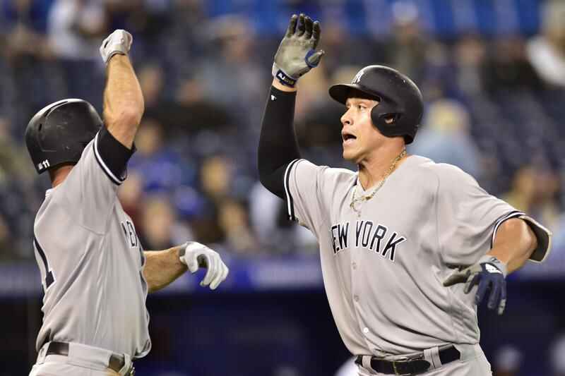 Giancarlo Stanton hits first HR since return, Yankees defeat Blue Jays 7-2