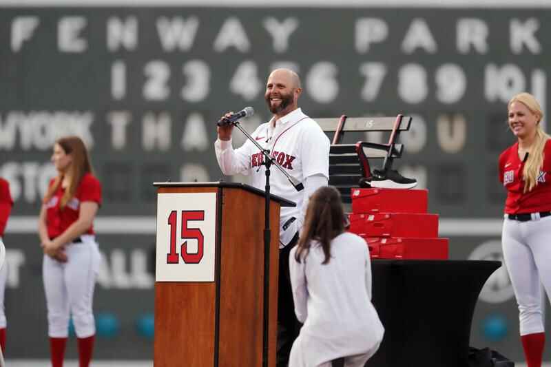 Former Red Sox star Dustin Pedroia gets final Fenway salute - The San Diego  Union-Tribune