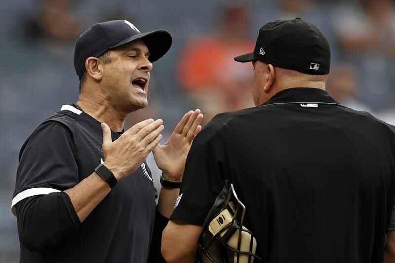 Yankees manager Aaron Boone ejected for 7th time this season, tied