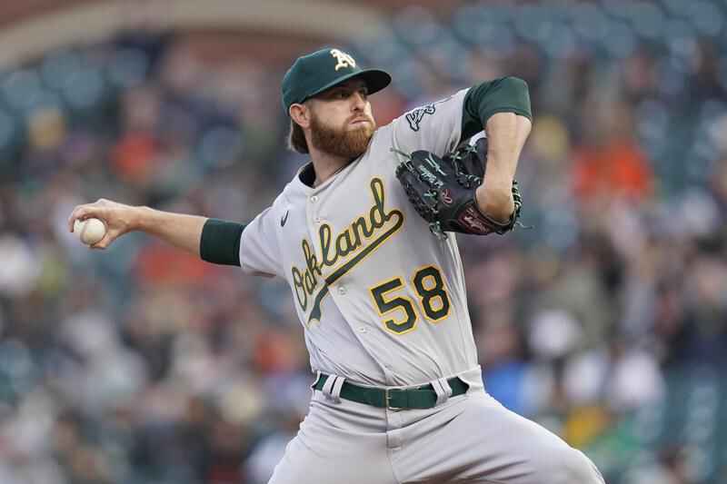 A's' pitcher shows lack of effort, allows infield single as team's