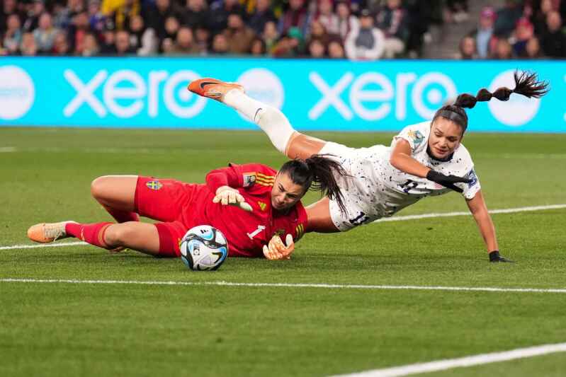 US loses to Sweden on penalty kicks in its earliest Women's World