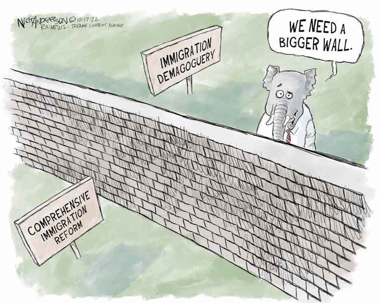 recent political cartoons 2022 immigration