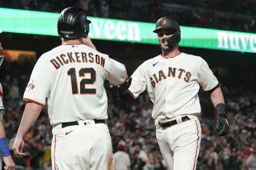 Bryant homers twice, Giants beat tired Mets 7-5 National News - Bally Sports