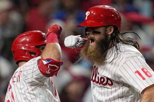 Phillies mash Astros, take 2-1 World Series lead behind five home