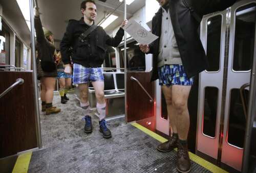 annual no pants subway ride hits cities around the world