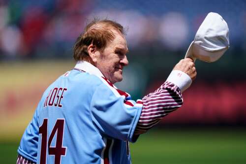 Pete Rose dismisses sexual misconduct questions at Phillies fête