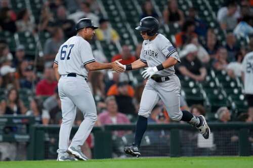 Yankees win consecutive games for first time in 4 weeks, beat Tigers 4-2 -  The San Diego Union-Tribune