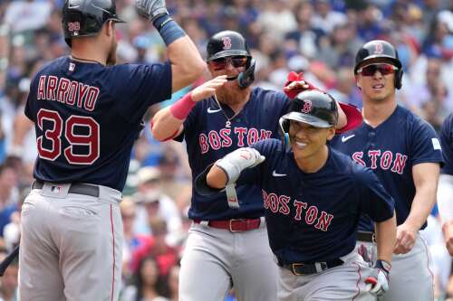 HE'S ON FIRE! Masataka Yoshida extends his hit streak to 12 games with a  dinger! 