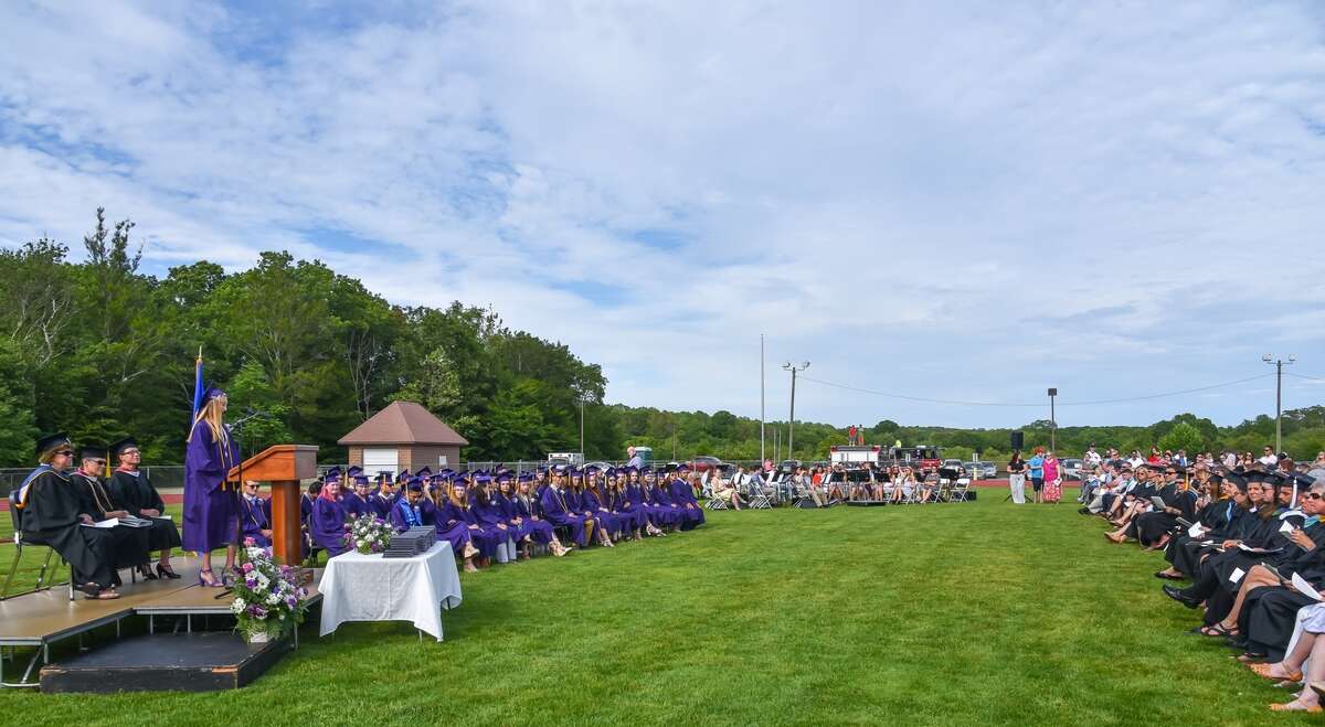 Westbrook High School Graduation One of Bright Skies and Inspiration