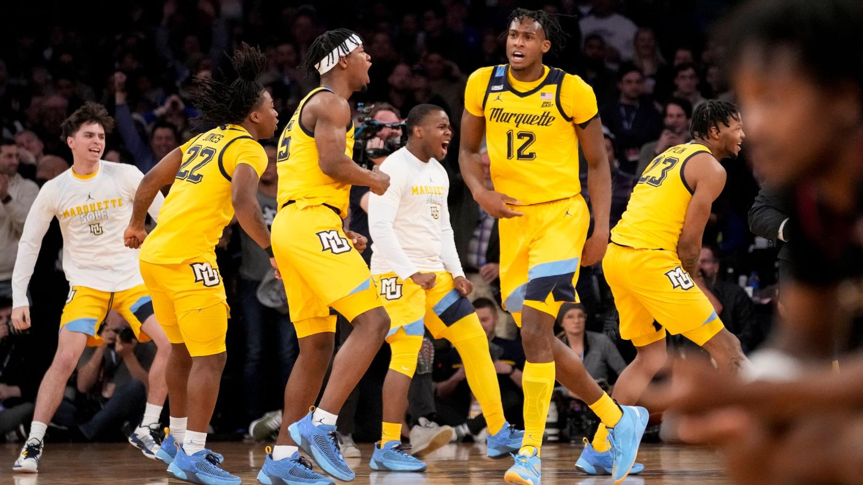 Top-seeded Marquette edges UConn 70-68 in Big East semis