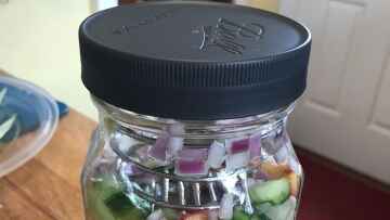 Thumbnail image for: Waiter, there’s a soup in my salad: Marinated Cuke Salad in a jar