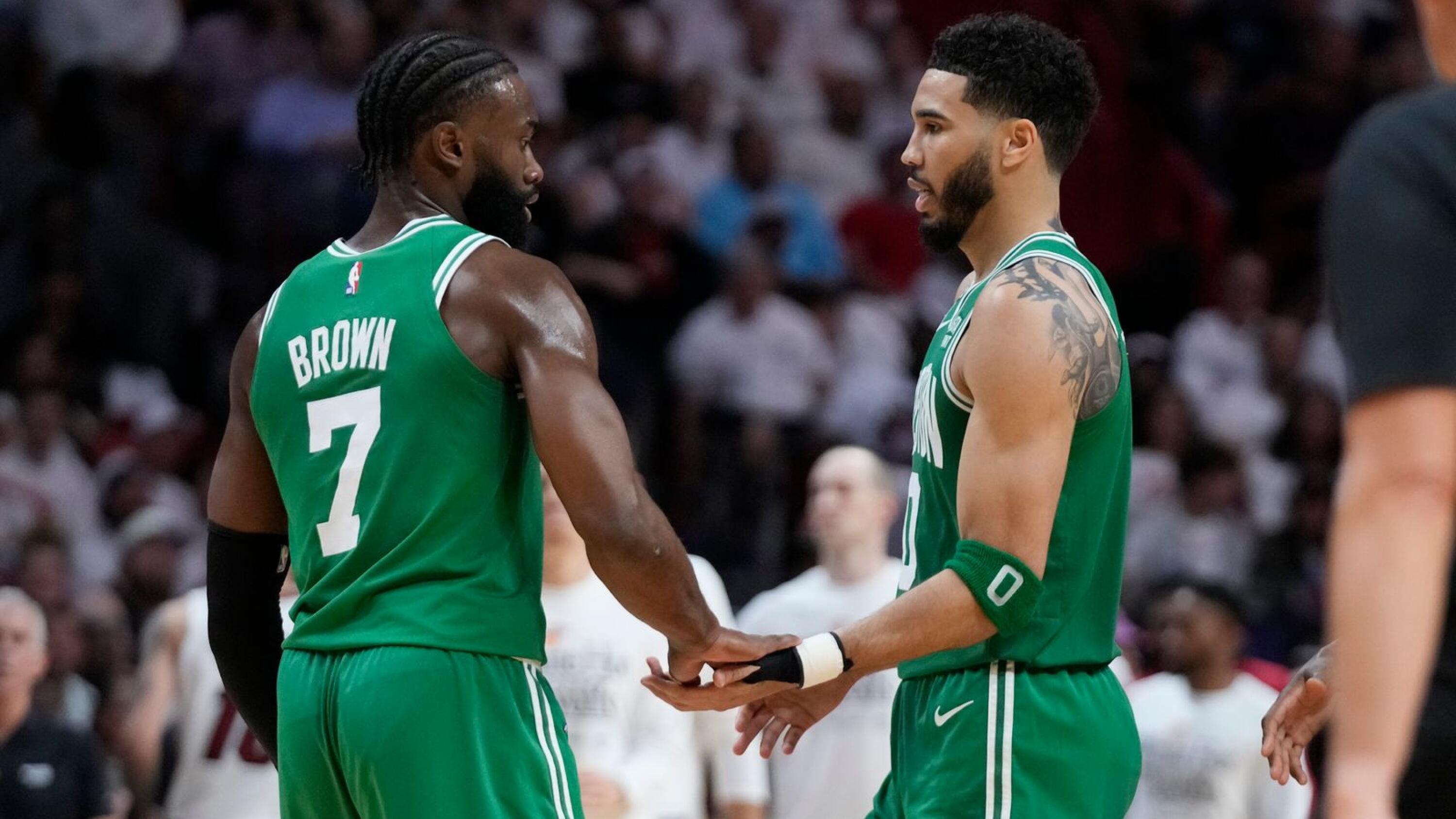 Tatum scores 34, Celtics stave off elimination by topping Heat 116