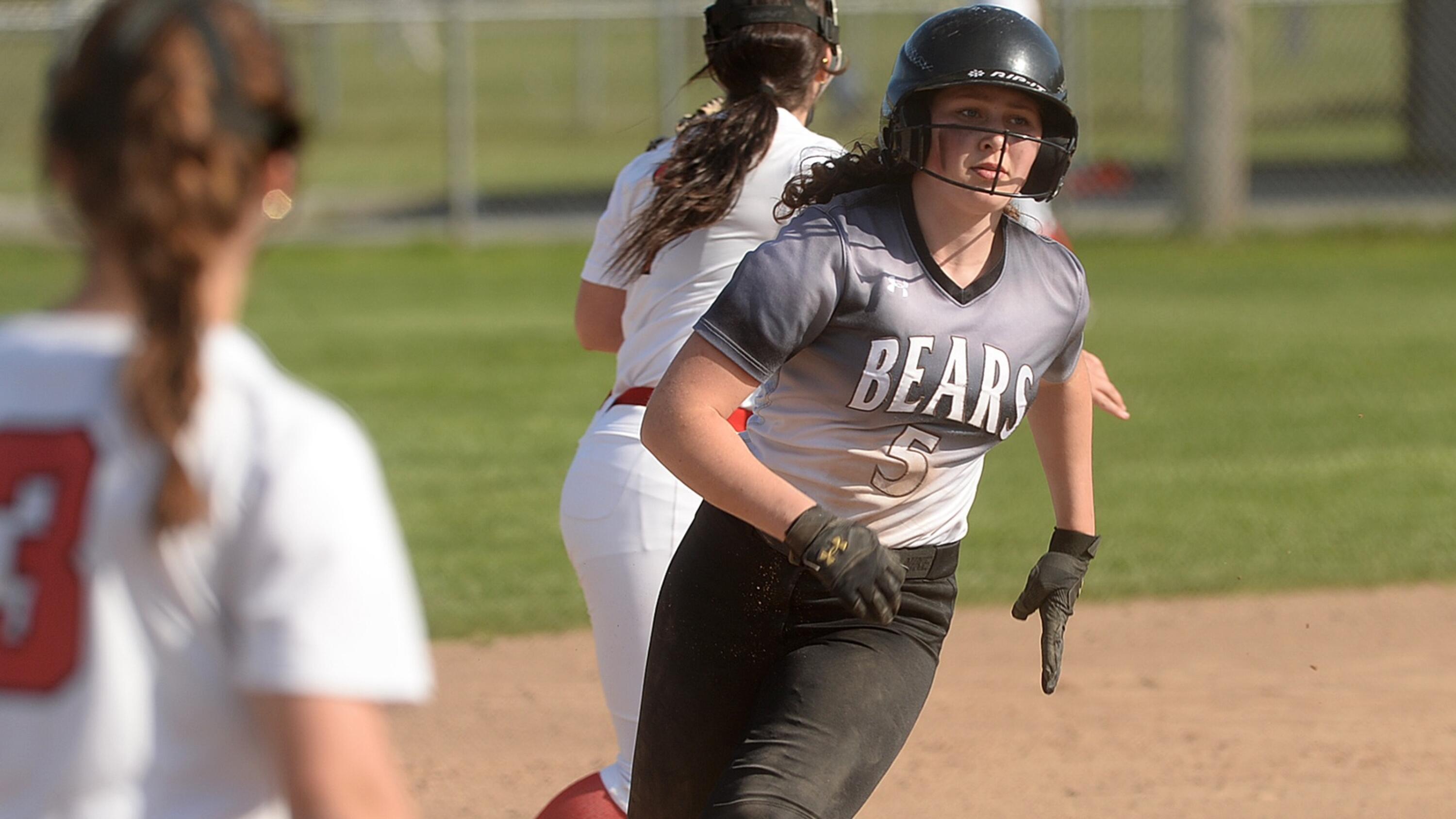 Local roundup: Bears pile it on in the fifth for win over Falcons in softball