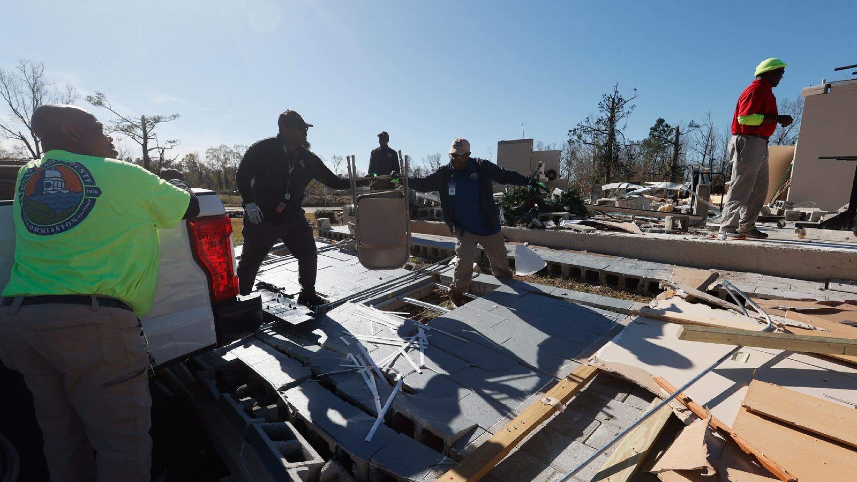 Tornadoes fueled by record highs wrecked homes around South